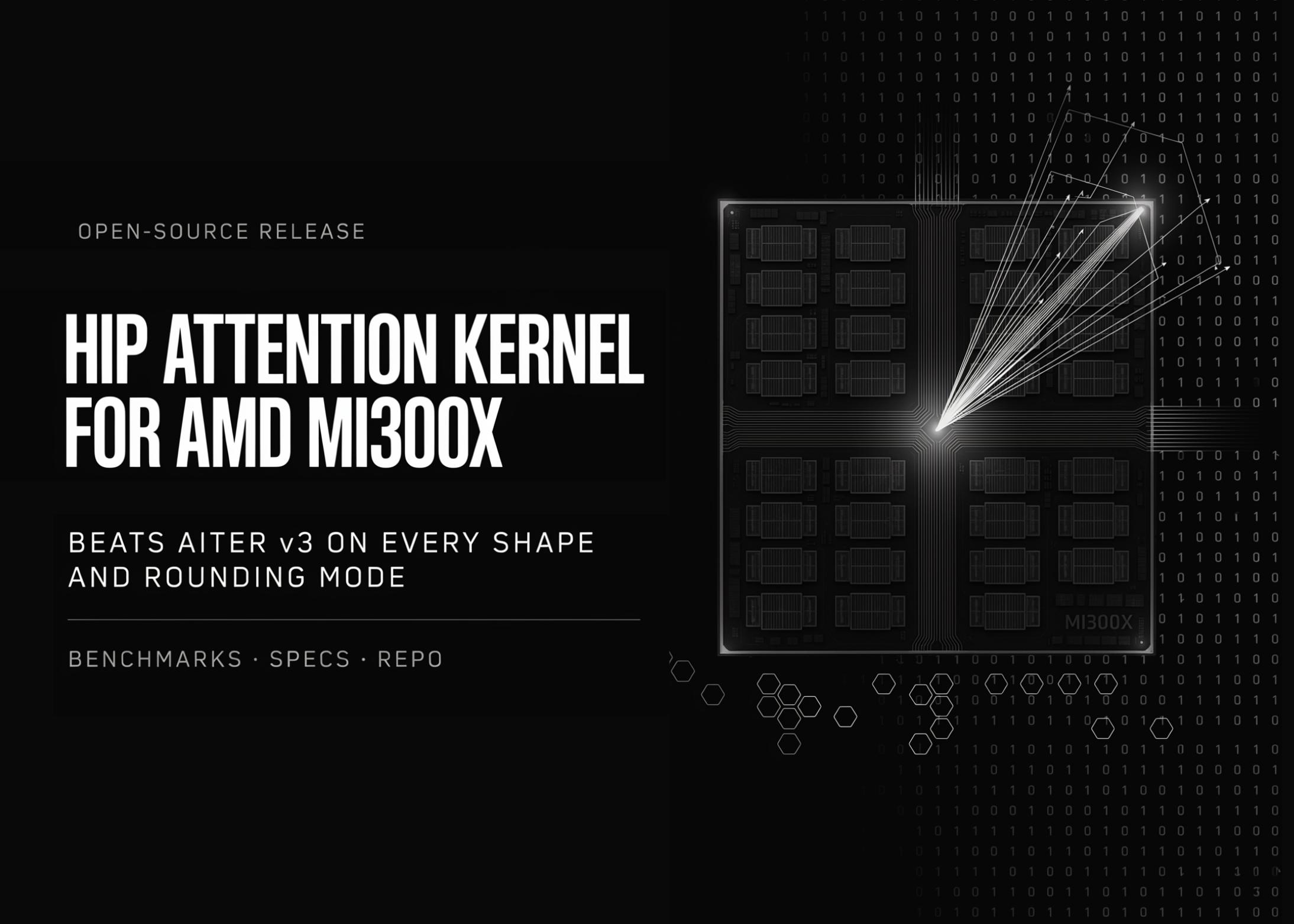MoonMath AI lança kernel de atenção open-source para AMD MI300X que supera AITER v3 em todos os cenários