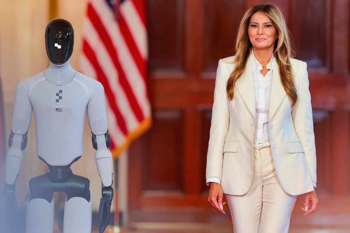 Melania Trump apresenta robô educador para ensino domiciliar em evento na Casa Branca