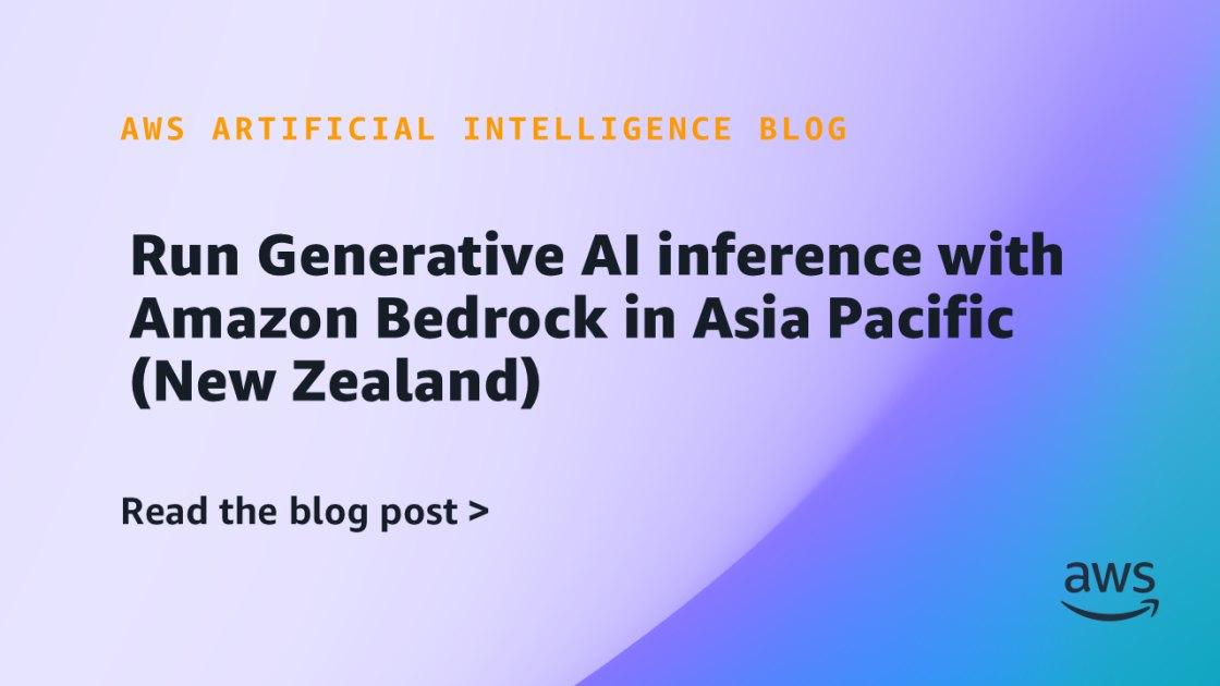Como executar inferência de IA generativa com Amazon Bedrock na região Ásia-Pacífico (Nova Zelândia)