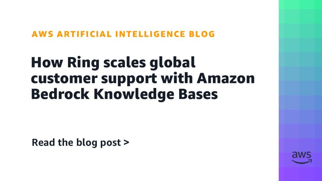 Como a Ring escalou o suporte global com Amazon Bedrock Knowledge Bases