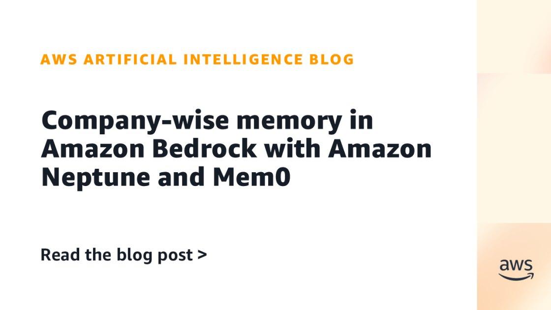 Memória personalizada por empresa no Amazon Bedrock com Amazon Neptune e Mem0