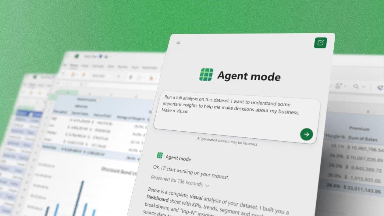 Microsoft lança modo Agent com inteligência avançada no Word, Excel e PowerPoint