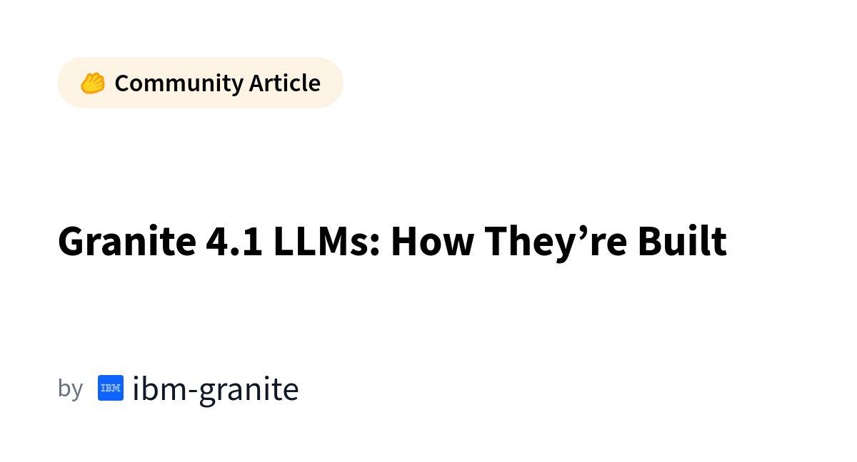 Granite 4.1: Os Bastidores da Construção dos Novos Modelos de Linguagem da IBM
