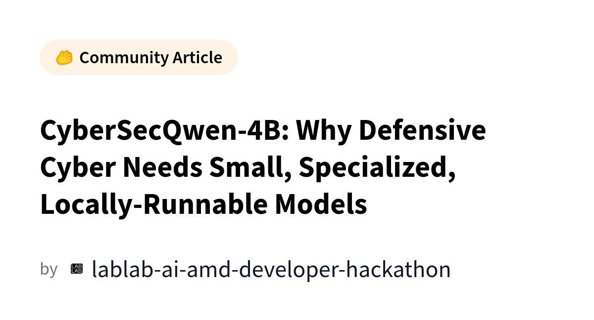 CyberSecQwen-4B: Modelo Especializado e Local para Defesa Cibernética Eficiente