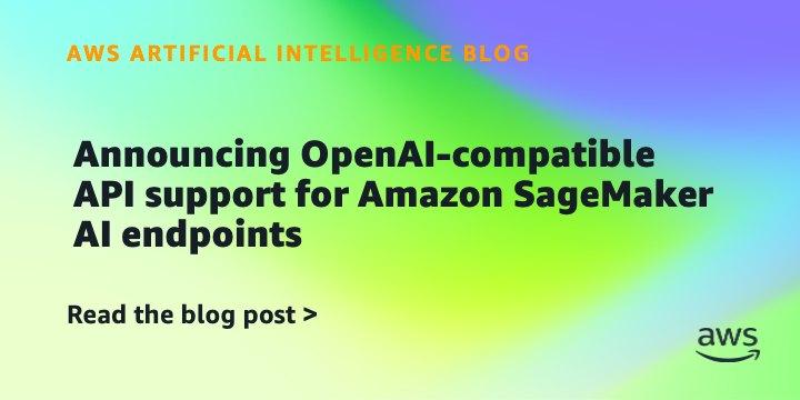Amazon SageMaker AI lança suporte à API compatível com OpenAI para endpoints de inferência em tempo real