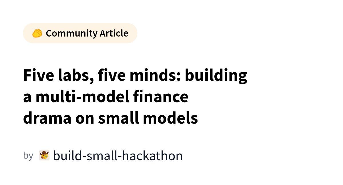Hugging Face lança Thousand Token Wood v2: drama financeiro multi-modelos para pequenos modelos de IA
