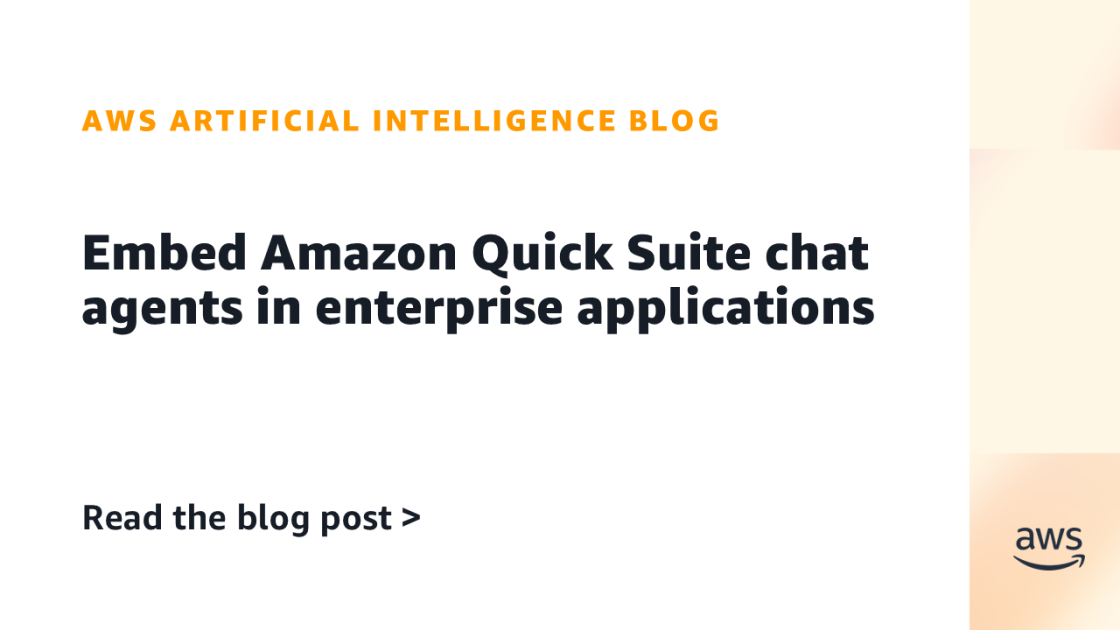Como Integrar Agentes de Chat da Amazon Quick Suite em Aplicações Corporativas com Um Clique