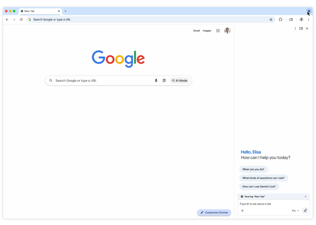 Gemini no Chrome chega ao Brasil para auxiliar navegação na web